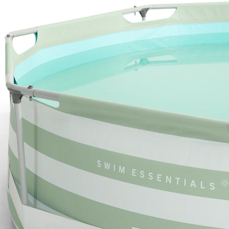 Essences | piscine hors sol vert blanc ronde 305x76 cm