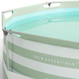 Essences | piscine hors sol vert blanc ronde 305x76 cm