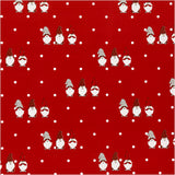 Papier cadeau Creativ company, gnome de Noël scandinave, l: 50 cm, 80 gr, rouge, 5 m 1 rouleau
