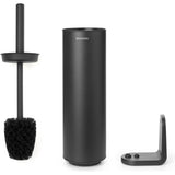 Brabantia mindset brosse de toilette avec support - autoportante et suspendue - gris infini minéral