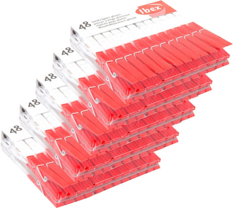 Pinces à linge Bouquetin plastique 5 paquet de 48 pièces
