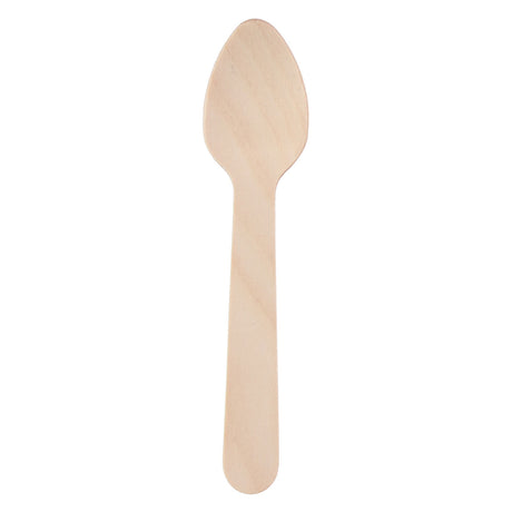 Cuillère à café jetable de bois 11 cm, 50e.