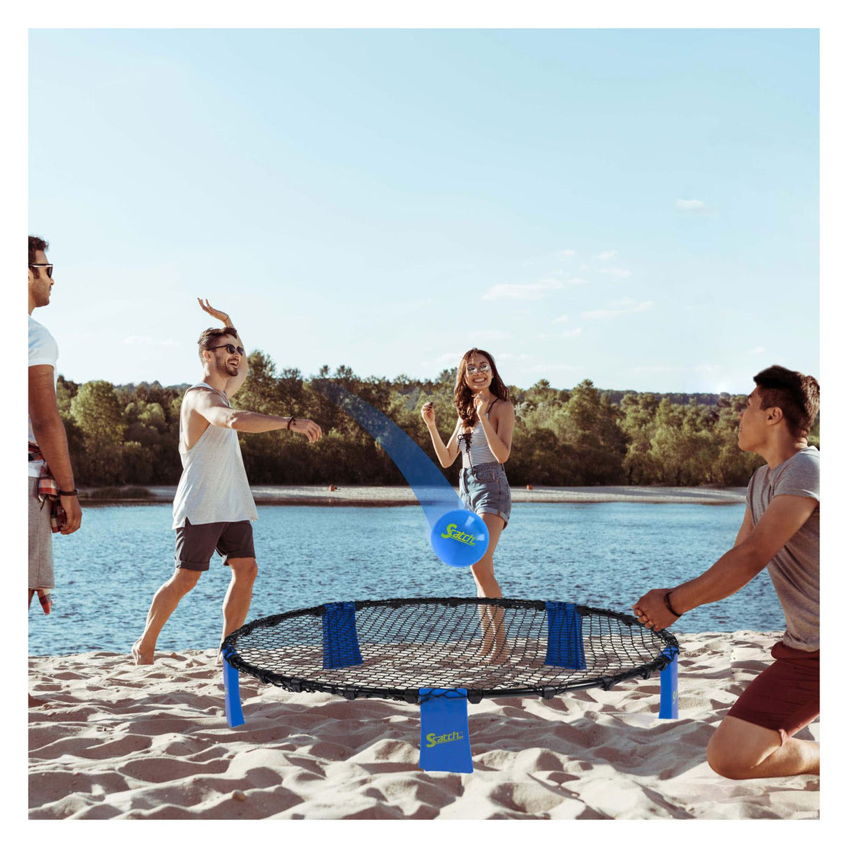 Attraper et lancer un jeu de spyderball | bleu | 90 cm