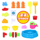 Nappe de sable et d'eau avec tour, 22 pcs.
