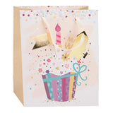 Sac cadeau d'anniversaire Edco - env. 32x26x12 cm - sac cadeau joyeux anniversaire - sac cadeau d'anniversaire avec poignées - emballage cadeau pour cadeaux d'anniversaire - design assorti - 1 sac aléatoire