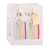 Sac cadeau d'anniversaire Edco - env. 32x26x12 cm - sac cadeau joyeux anniversaire - sac cadeau d'anniversaire avec poignées - emballage cadeau pour cadeaux d'anniversaire - design assorti - 1 sac aléatoire