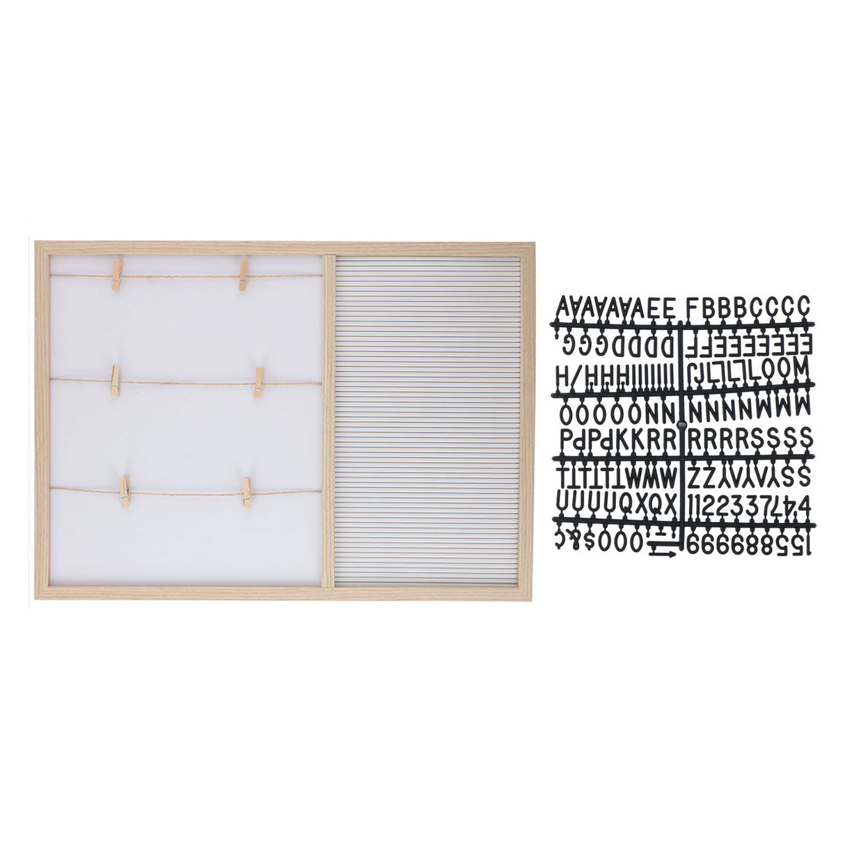 Tableau mémo et cadre photo en bois MDF, 57x41cm