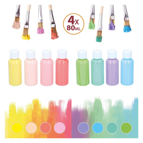 Pastel de peinture acrylique, 4 parties.