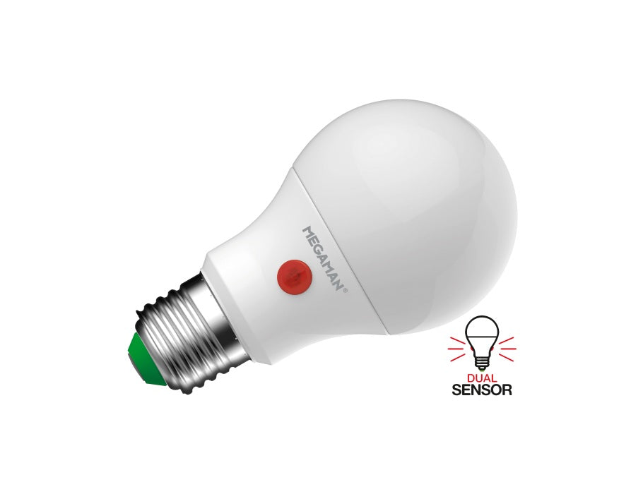 Lampe LED Megaman - E27 - 470 lm - capteur jour et nuit