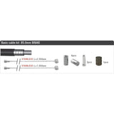 Ensemble de câbles de frein Universal 2015009 Black 8 pièces