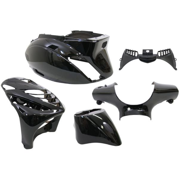Edge Storge 5 pièces pour Piaggio Zip-Sp de l'année 2000-noir métallique