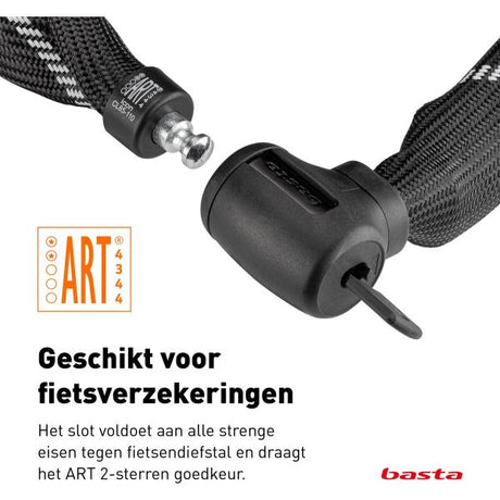 Axa antivol à chaîne basta cl 85-110 noir art 2**