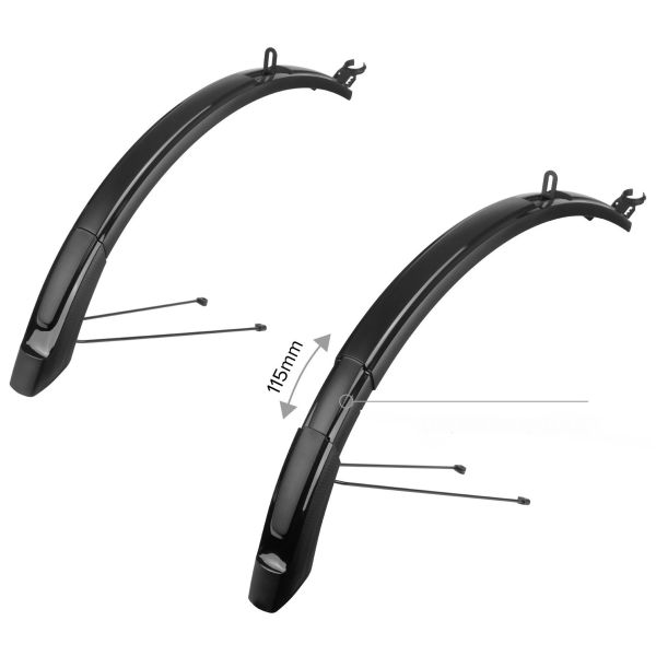 Polisport rallonge de garde-boue vtt 26'-29 65mm - noir
