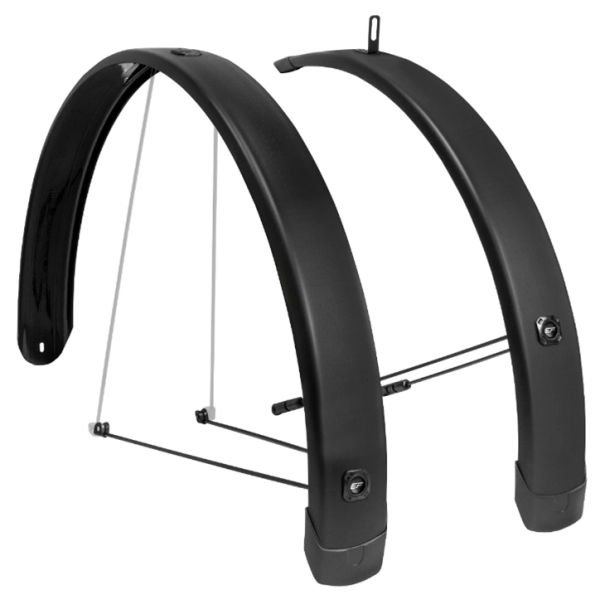 Eurofender garde-boue set tempo carré 28 pouces 65mm - noir