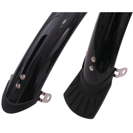 Ensemble de garde-boue en plastique Sunnywheel 28 pouces 50 mm Shine Black + Rod