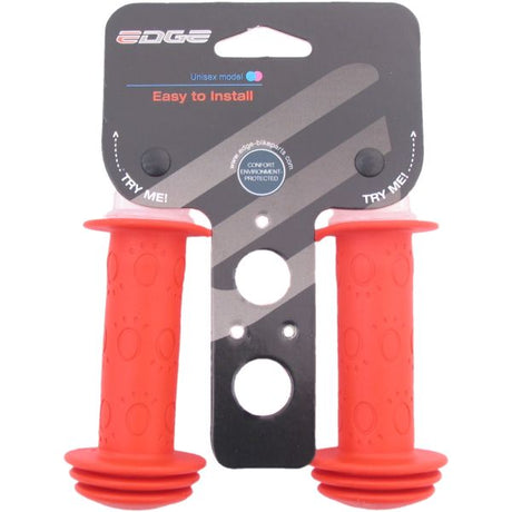 Poignées de vélo Edge Kiddy pour enfants - 96 mm, rouge