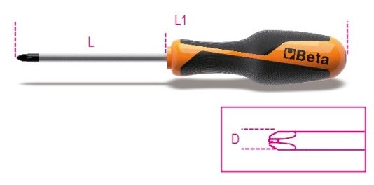 Beta 1262 Cacciavite a testa a croce 1x4.5x80