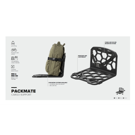 Polisport bagagedragertransporter packmate - zwart