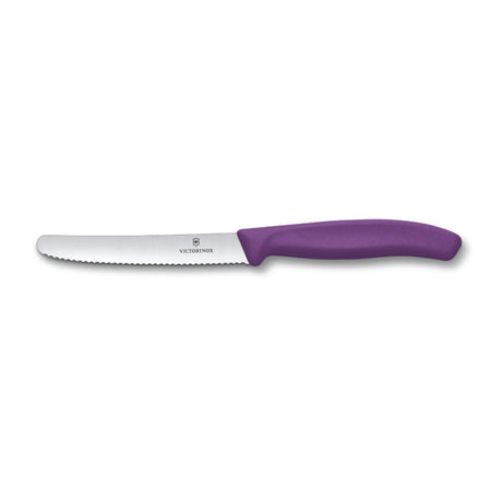 Couteau à tomates Victorinox violet dentelé
