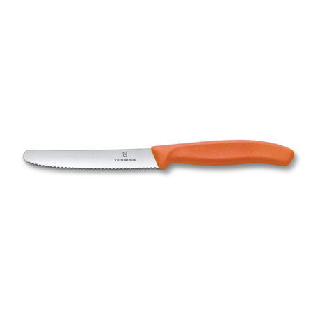 Couteau à tomates Victorinox orange dentelé