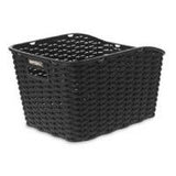 Basil Weave WP bicycle basket on the back black