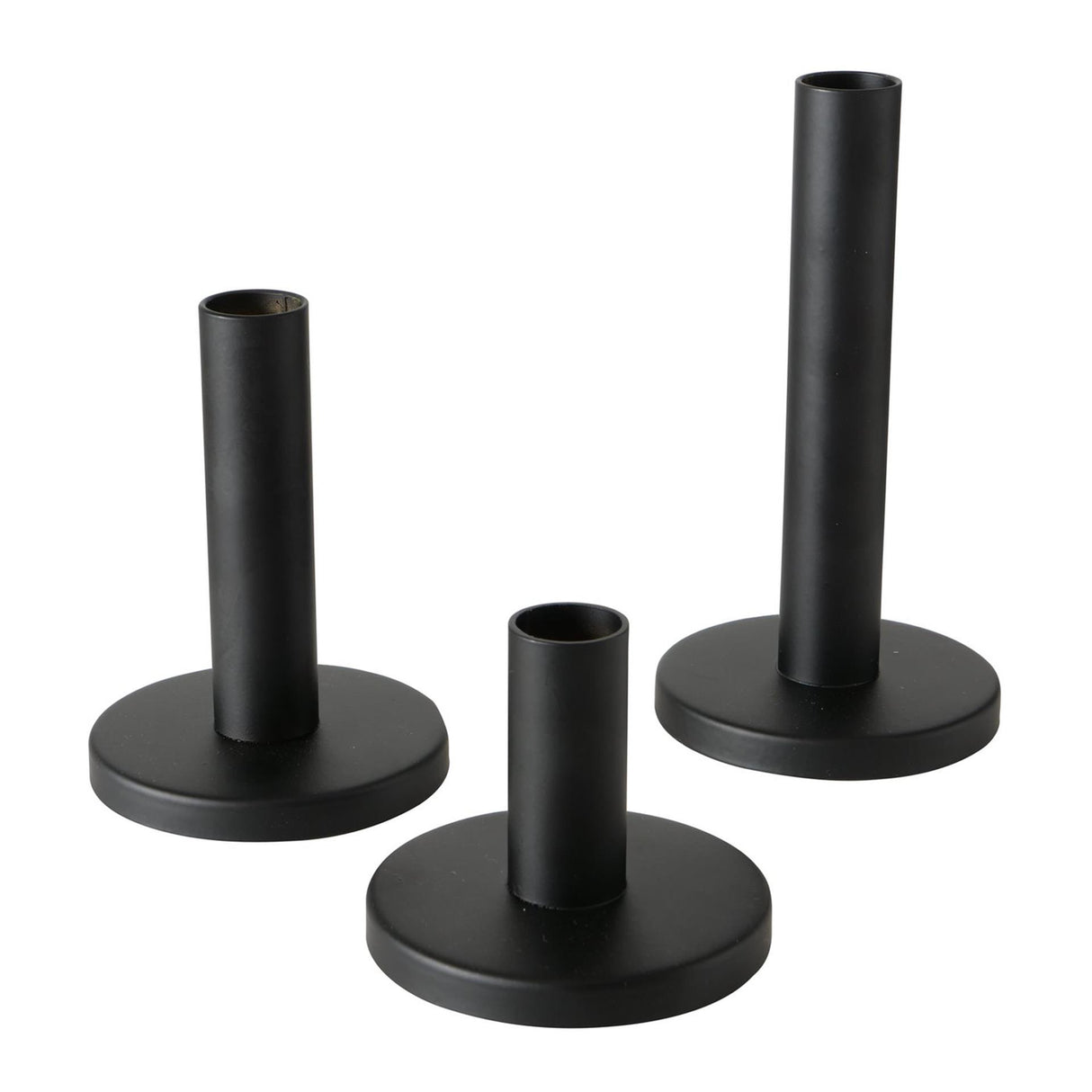 Boltze home bougeoir set malko 3 pièces noir