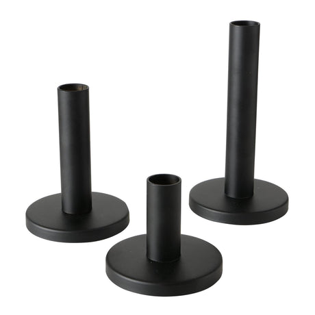 Boltze home bougeoir set malko 3 pièces noir