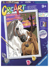 Ravensburger Creart peinture au numéro - Sunset Horses