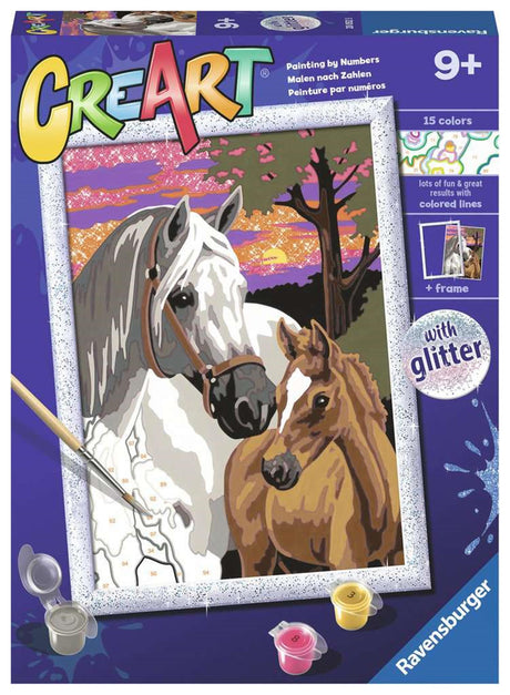Ravensburger Creart peinture au numéro - Sunset Horses
