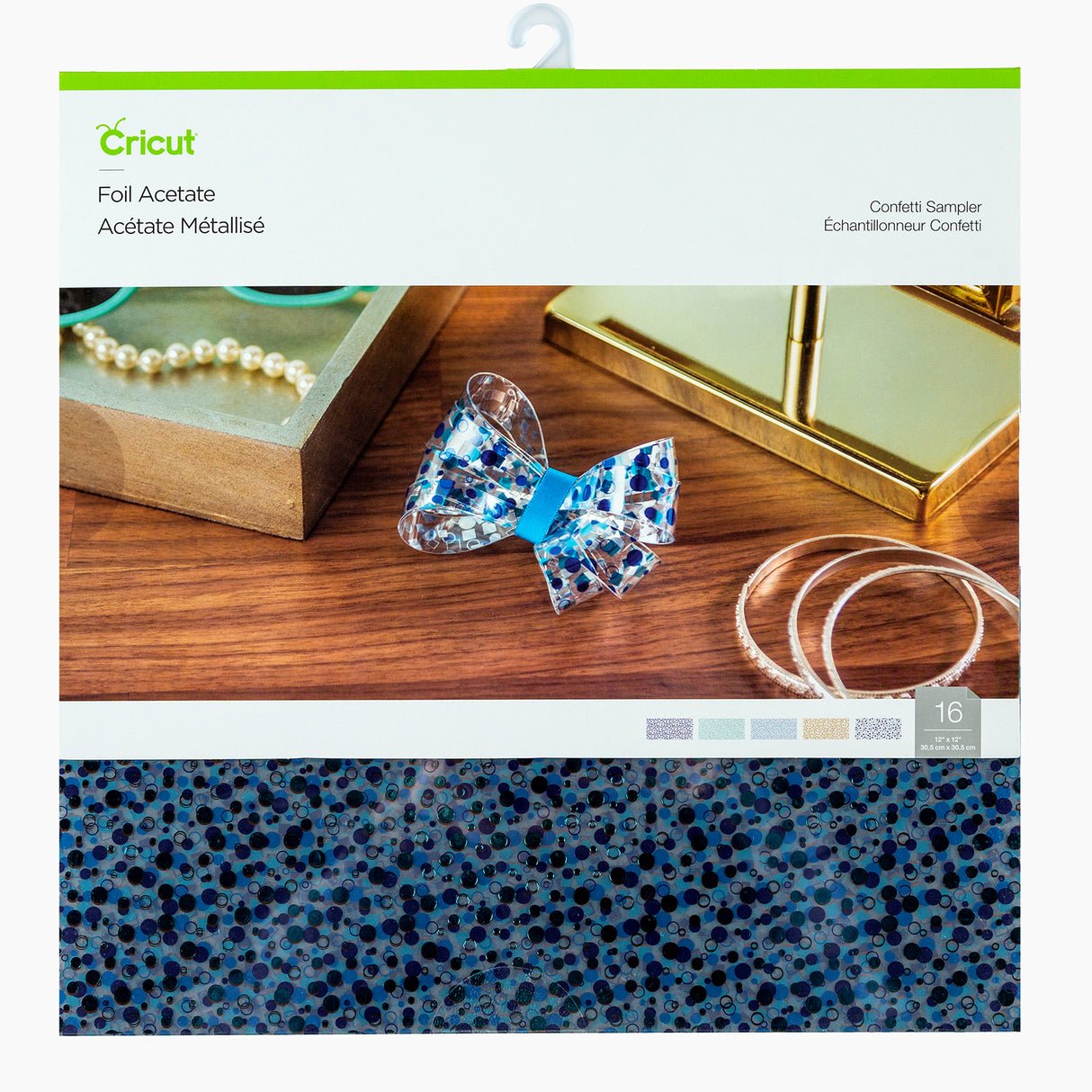 Cricut • échantillonneur de confettis en feuille d'acétate