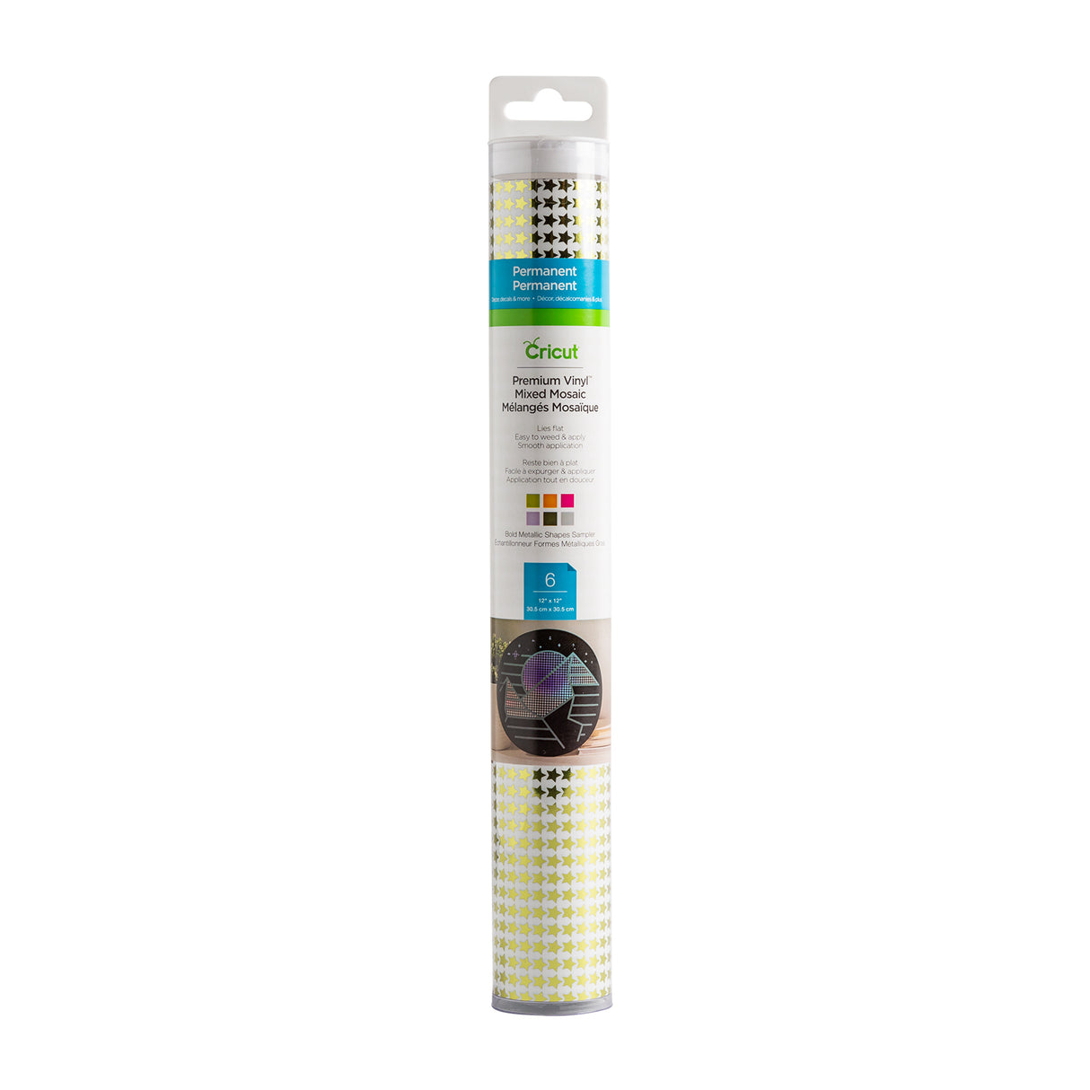 Cricut • mosaïque de vinyle premium permanente 30,5x122cm formes métalliques