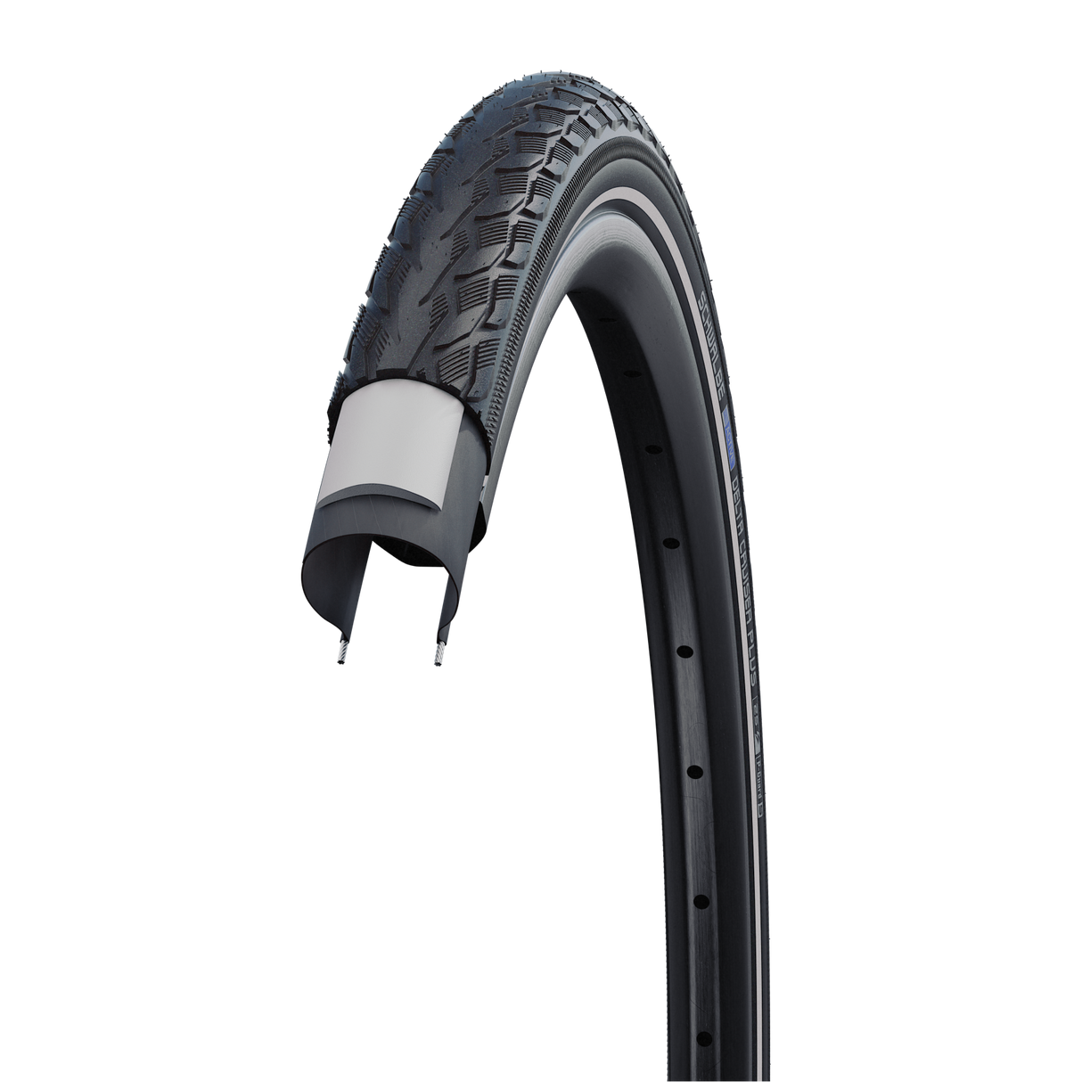 Schwalbe Delta Cruiser plus 28x15 8x13 8 37-622 28x1,40 réflexe noir