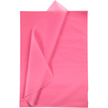 Creativ Company Paper de tissu rose 10 feuilles 14 gr, 50x70cm