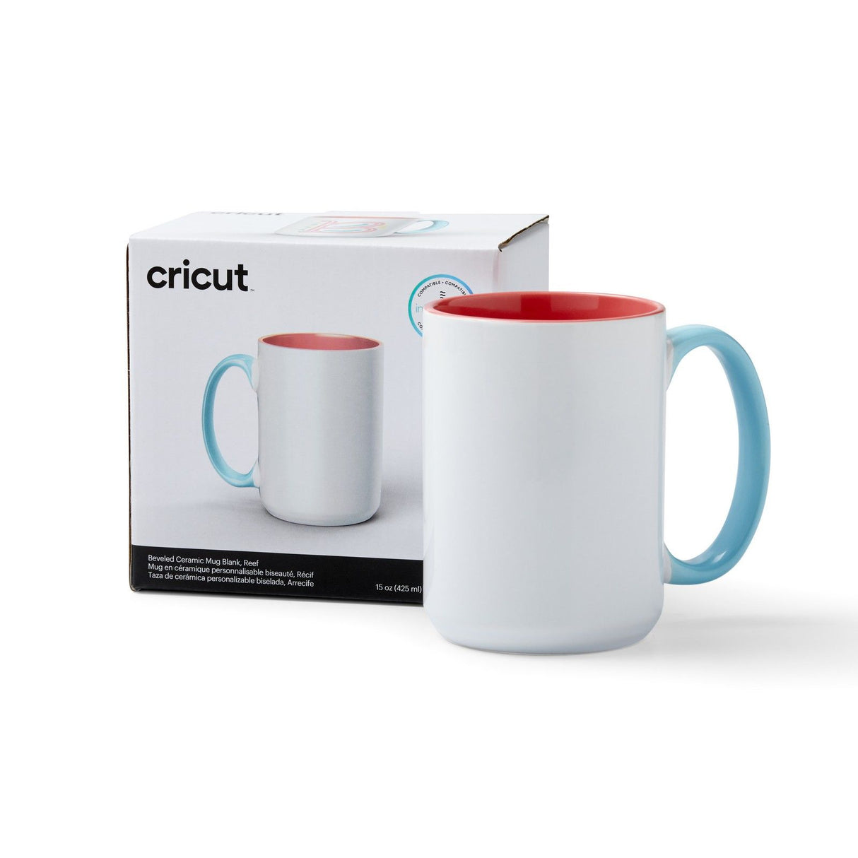 Cricut • mug récif rouge bleu 440ml