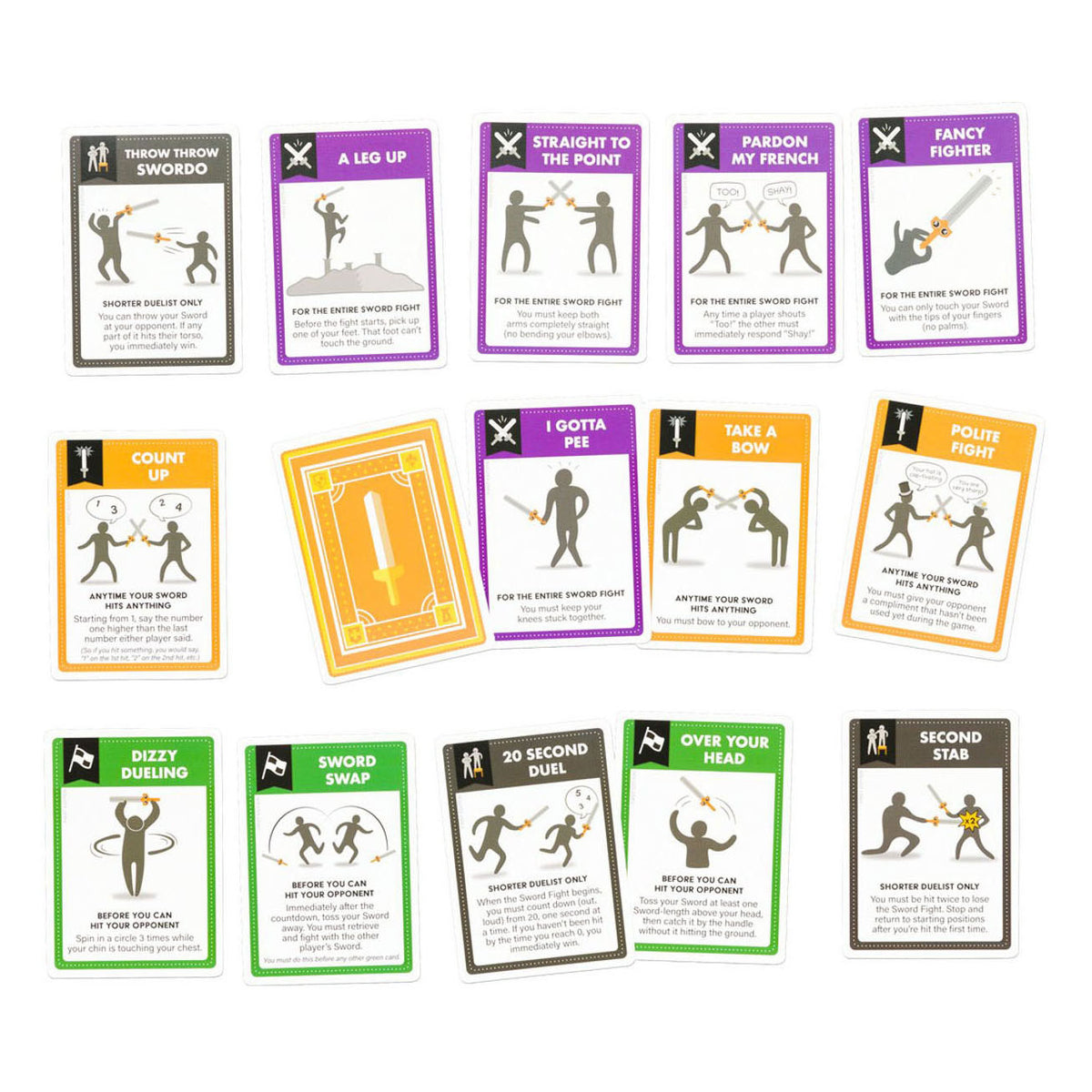 Chatons explosifs, frappons-nous les uns les autres avec de fausses épées - jeu de cartes