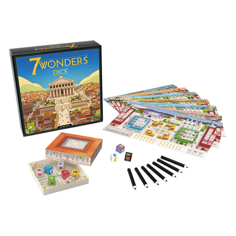 Repos production asmodee jeu de dés 7 merveilles jeu de société stratégique 2-7 joueurs.