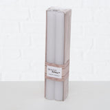 Boltze home bougie de dîner melia 4 pièces blanc h 20