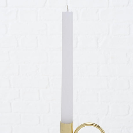 Boltze home bougie de dîner melia 4 pièces blanc h 20