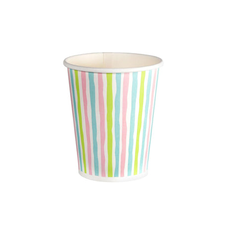 Duni tasses rayures multi 24 cl 10 pièces | 5 pièces