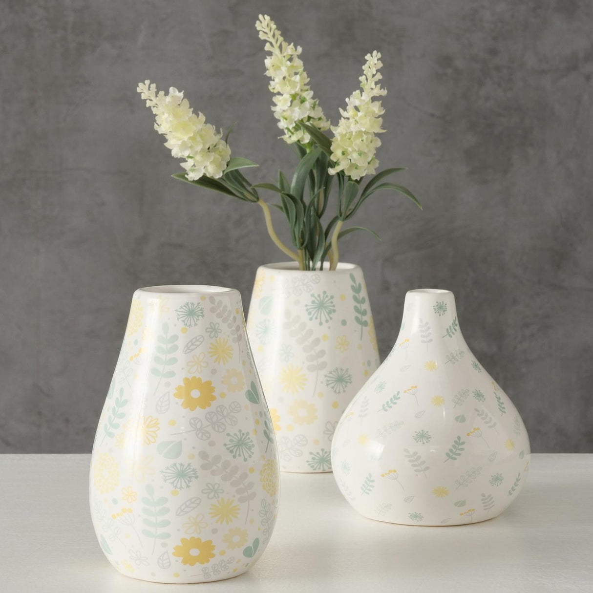 Boltze home vase linga ø8xh14 blanc