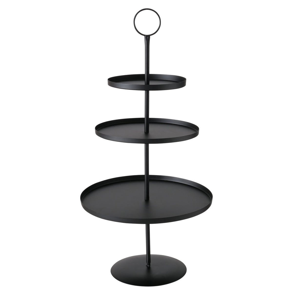 Boltze home étagère samona métal ø30x60cm noir mat