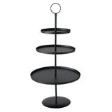 Boltze home étagère samona métal ø30x60cm noir mat