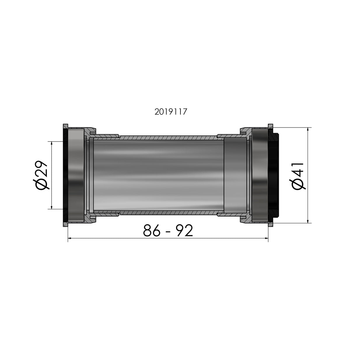 Ploadet Eldedes za Sram Dub Press Fitt B86 92 Ø41mm