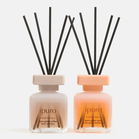 Ipuro coffret diffuseur de parfum café doux coucher de soleil spritz 2x50ml