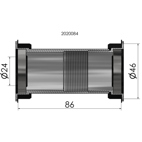Twist Fit Bas Breach Elvedes pour BB386 Shimano 46 x 86 mm