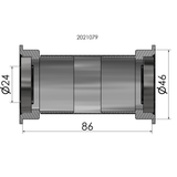Adaptateur du support de fond Elvedes Appuyez sur Fit B386 Shimano 24 mm