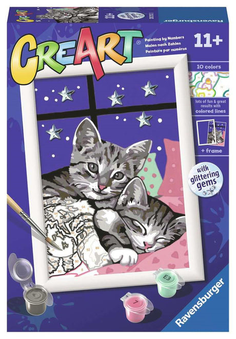Ravensburger Creart peinture sur la chanson endormie chats paillettes