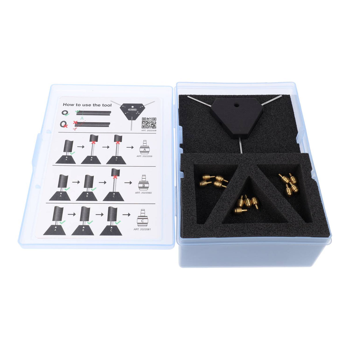 Kit de mesure du tuyau de frein Elvedes avec des inserts universels