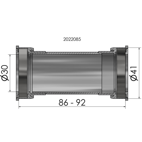 Jeu de supports Elvedes à ajustement serré bot.support à ajustement serré cale bb86-92 de 41 mm.