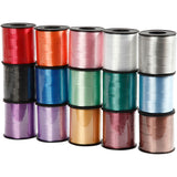 Ruban cadeau d'entreprise Creativ, L: 10 mm, brillant, différentes couleurs, 15x50 m 1 boîte
